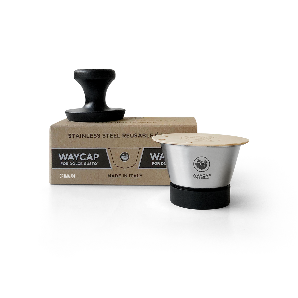 WayCap Stainless Steel Reusable Coffee Pod Two Pack for Dolce Gusto
