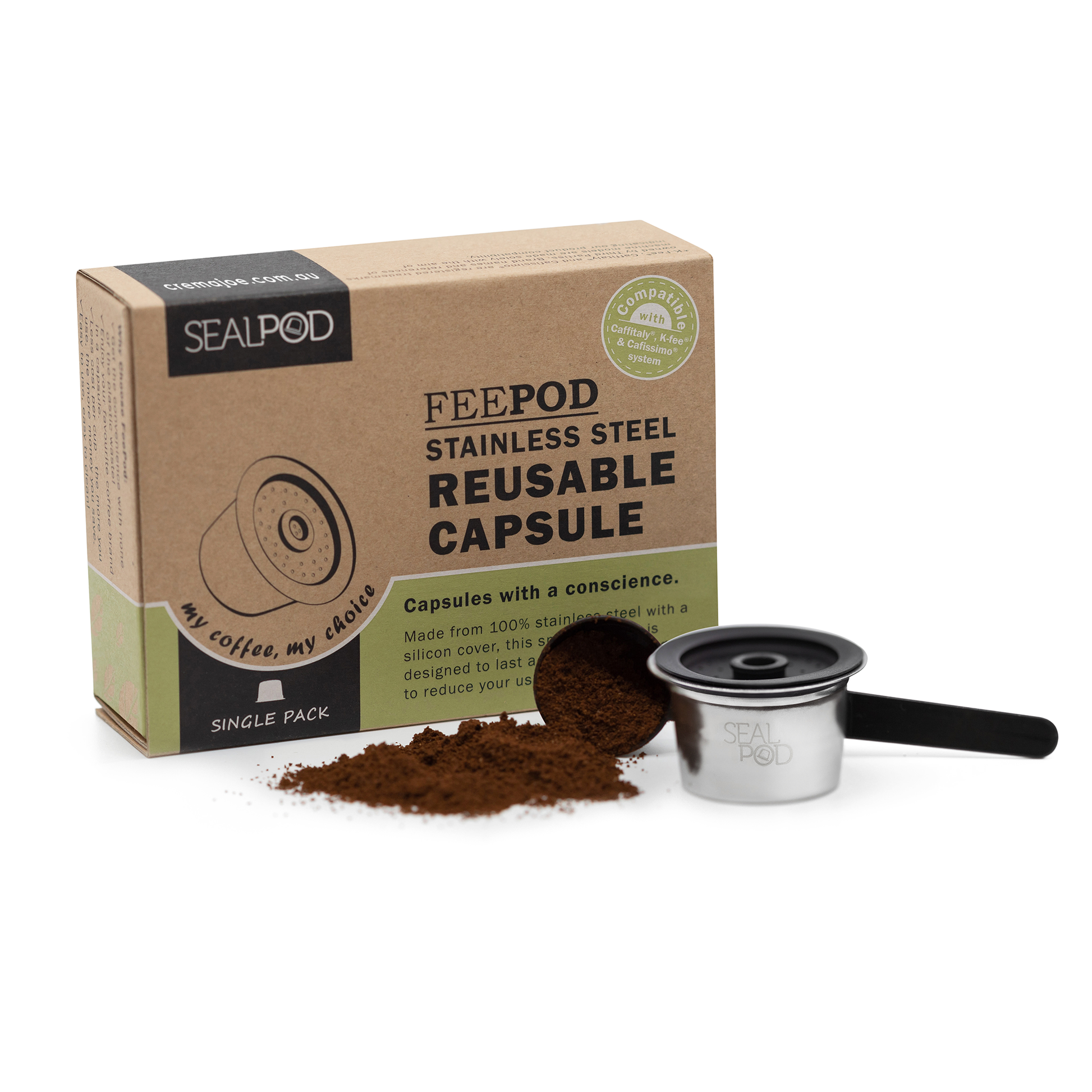 FeePod Reusable Coffee Pod Pack for Caffitaly Aldi K fee